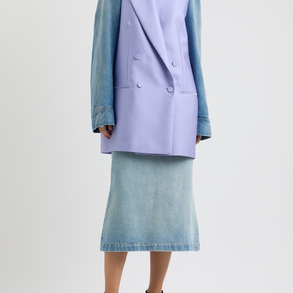 Dries Van Noten Blink Bis denim and satin blazer size medium - Picture 9 of 11